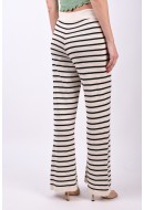Women Pants Yas Yasraye Hw Knit Birch Stripes Black